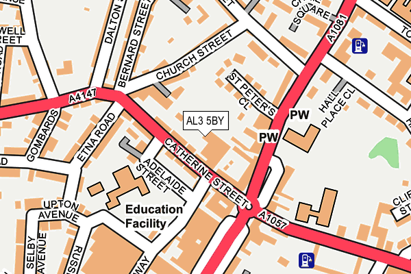 AL3 5BY map - OS OpenMap – Local (Ordnance Survey)