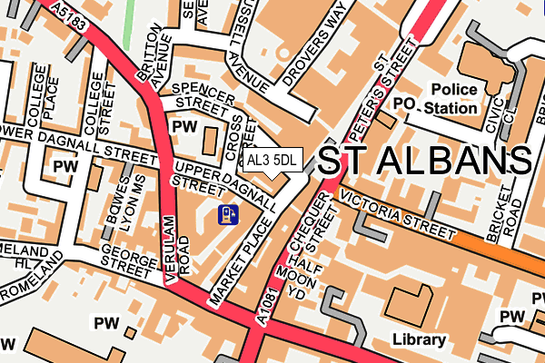 AL3 5DL map - OS OpenMap – Local (Ordnance Survey)