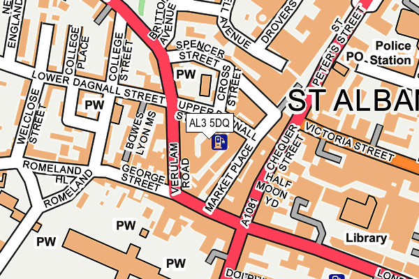 AL3 5DQ map - OS OpenMap – Local (Ordnance Survey)