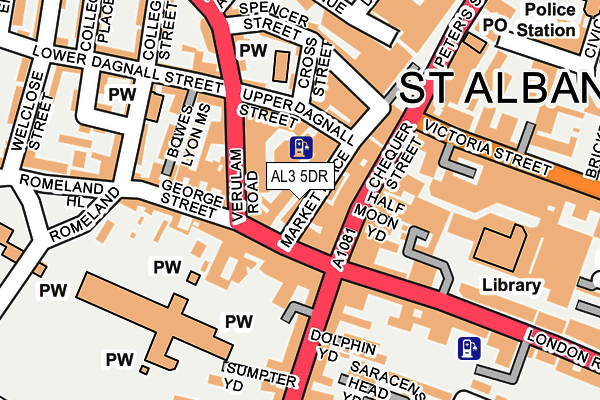 AL3 5DR map - OS OpenMap – Local (Ordnance Survey)