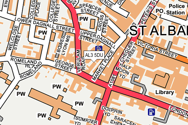 AL3 5DU map - OS OpenMap – Local (Ordnance Survey)