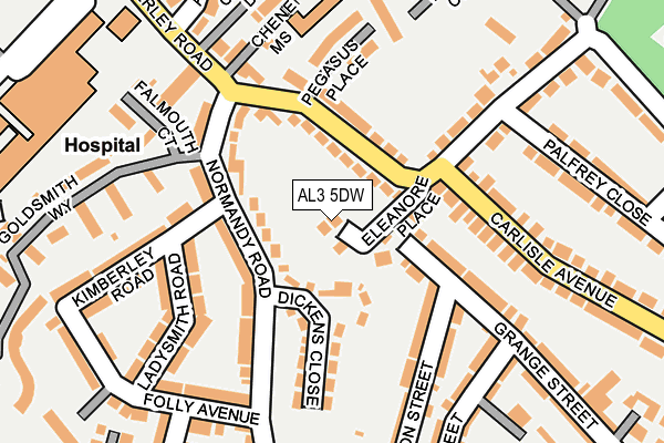 AL3 5DW map - OS OpenMap – Local (Ordnance Survey)
