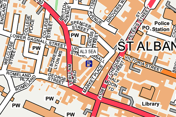 AL3 5EA map - OS OpenMap – Local (Ordnance Survey)