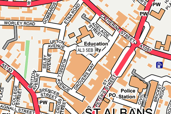AL3 5EB map - OS OpenMap – Local (Ordnance Survey)