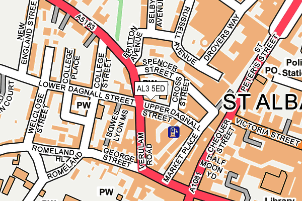 AL3 5ED map - OS OpenMap – Local (Ordnance Survey)
