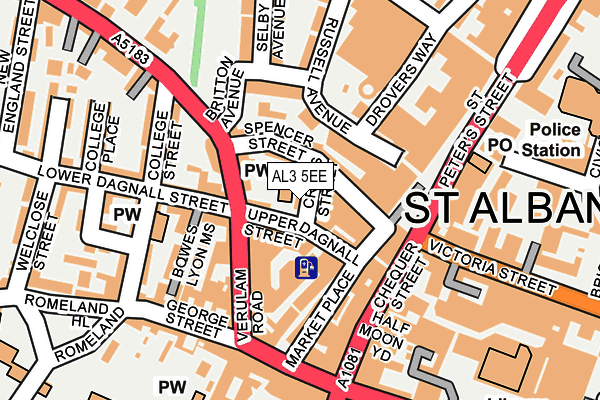 AL3 5EE map - OS OpenMap – Local (Ordnance Survey)
