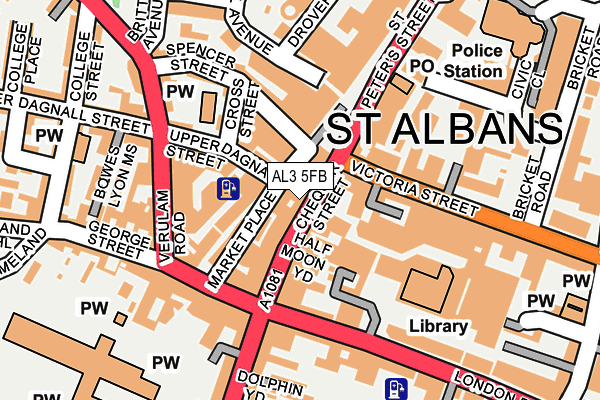 AL3 5FB map - OS OpenMap – Local (Ordnance Survey)