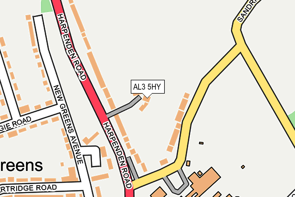AL3 5HY map - OS OpenMap – Local (Ordnance Survey)