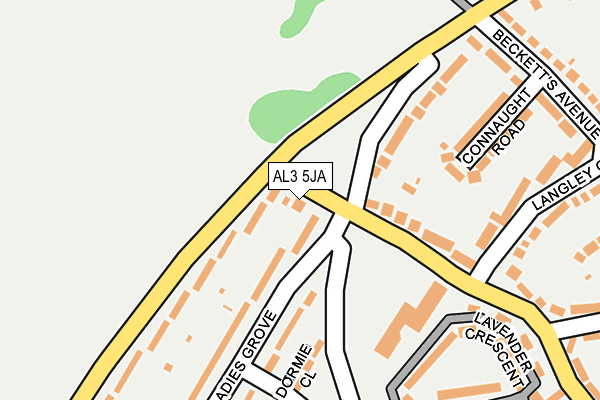 AL3 5JA map - OS OpenMap – Local (Ordnance Survey)
