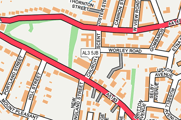 AL3 5JB map - OS OpenMap – Local (Ordnance Survey)