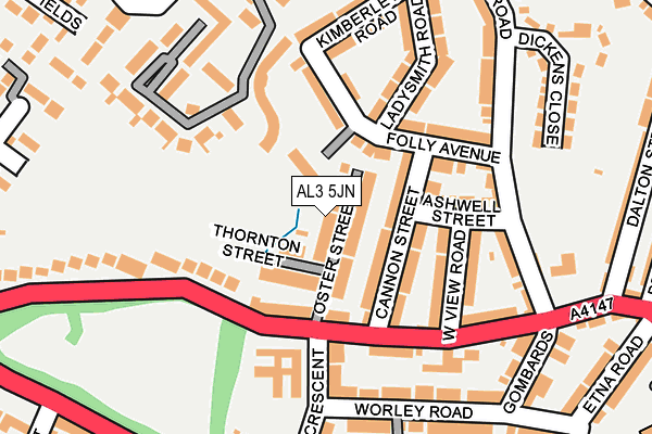 AL3 5JN map - OS OpenMap – Local (Ordnance Survey)