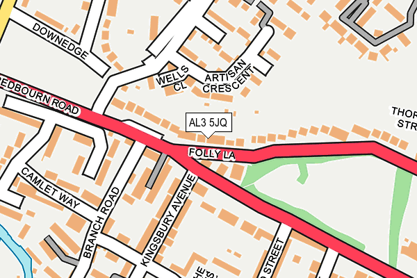 AL3 5JQ map - OS OpenMap – Local (Ordnance Survey)