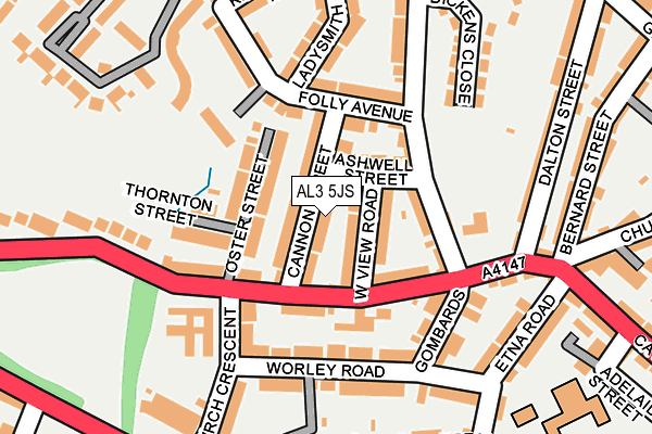 AL3 5JS map - OS OpenMap – Local (Ordnance Survey)