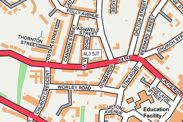 AL3 5JT map - OS OpenMap – Local (Ordnance Survey)