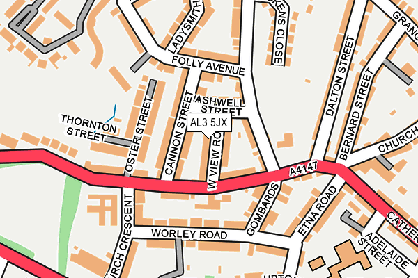 AL3 5JX map - OS OpenMap – Local (Ordnance Survey)