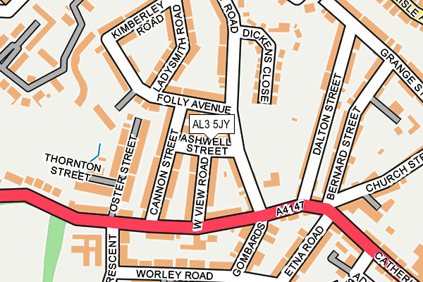AL3 5JY map - OS OpenMap – Local (Ordnance Survey)