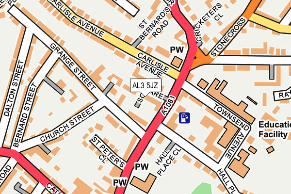 AL3 5JZ map - OS OpenMap – Local (Ordnance Survey)