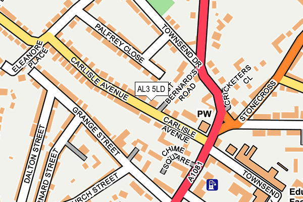 AL3 5LD map - OS OpenMap – Local (Ordnance Survey)