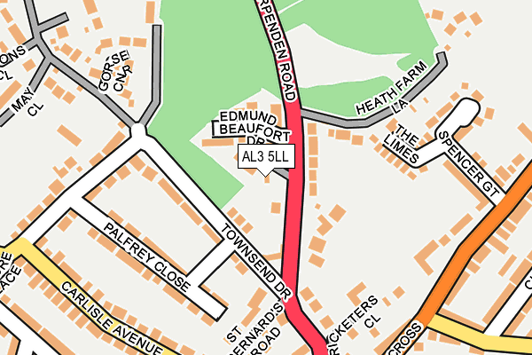 AL3 5LL map - OS OpenMap – Local (Ordnance Survey)