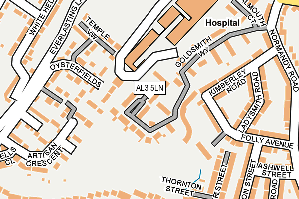 AL3 5LN map - OS OpenMap – Local (Ordnance Survey)