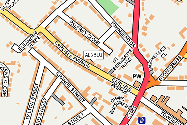 AL3 5LU map - OS OpenMap – Local (Ordnance Survey)