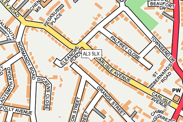 AL3 5LX map - OS OpenMap – Local (Ordnance Survey)