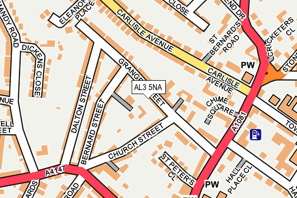 AL3 5NA map - OS OpenMap – Local (Ordnance Survey)