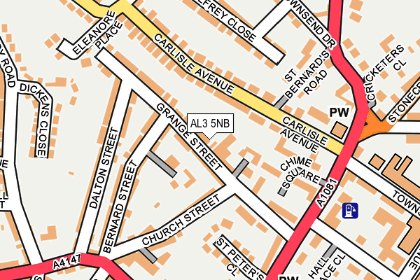 AL3 5NB map - OS OpenMap – Local (Ordnance Survey)