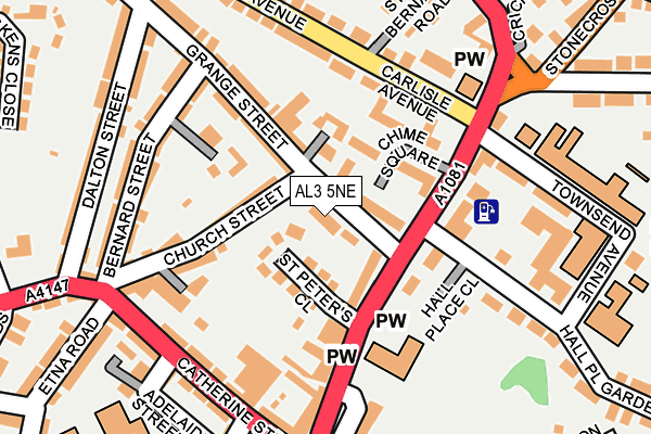 AL3 5NE map - OS OpenMap – Local (Ordnance Survey)