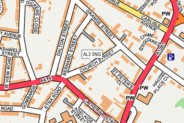 AL3 5NG map - OS OpenMap – Local (Ordnance Survey)