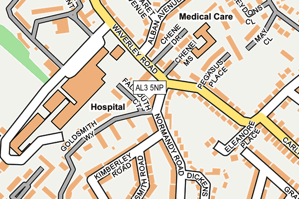 AL3 5NP map - OS OpenMap – Local (Ordnance Survey)