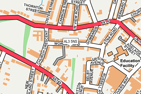 AL3 5NS map - OS OpenMap – Local (Ordnance Survey)