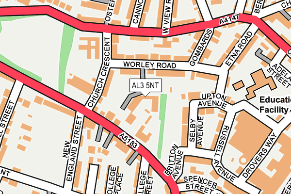 AL3 5NT map - OS OpenMap – Local (Ordnance Survey)