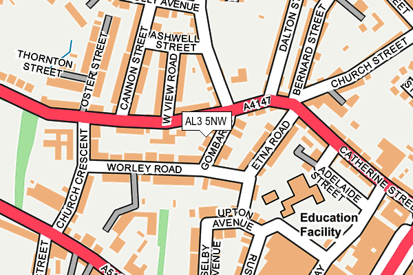 AL3 5NW map - OS OpenMap – Local (Ordnance Survey)