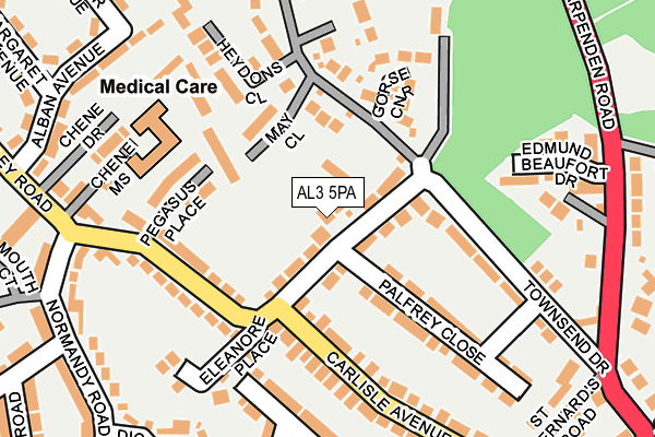 AL3 5PA map - OS OpenMap – Local (Ordnance Survey)
