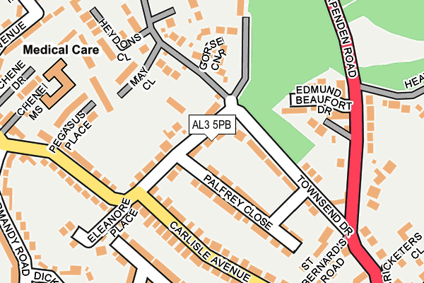 AL3 5PB map - OS OpenMap – Local (Ordnance Survey)