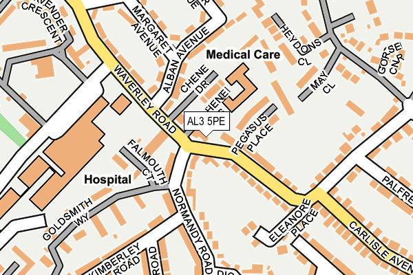 AL3 5PE map - OS OpenMap – Local (Ordnance Survey)