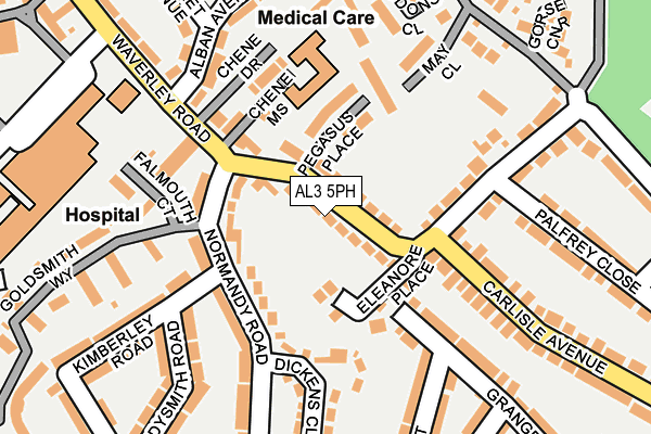 AL3 5PH map - OS OpenMap – Local (Ordnance Survey)