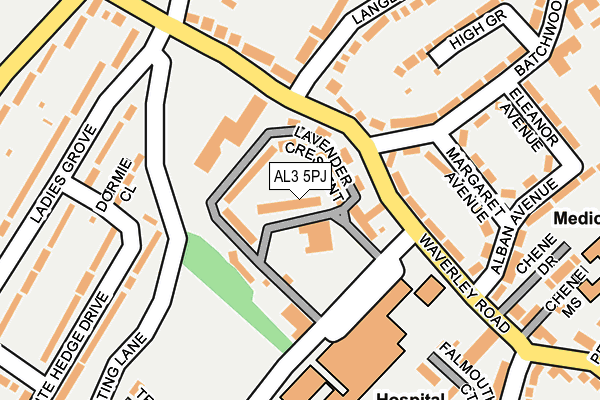 AL3 5PJ map - OS OpenMap – Local (Ordnance Survey)