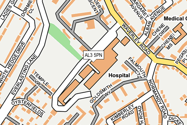 AL3 5PN map - OS OpenMap – Local (Ordnance Survey)