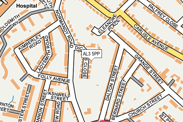 AL3 5PP map - OS OpenMap – Local (Ordnance Survey)