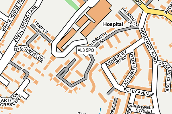 AL3 5PQ map - OS OpenMap – Local (Ordnance Survey)