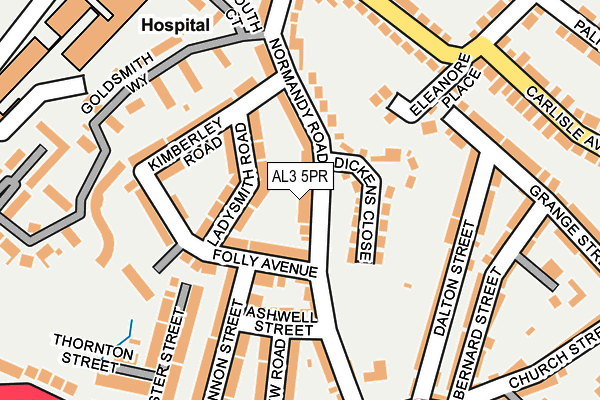 AL3 5PR map - OS OpenMap – Local (Ordnance Survey)
