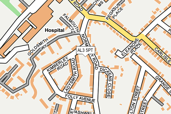 AL3 5PT map - OS OpenMap – Local (Ordnance Survey)