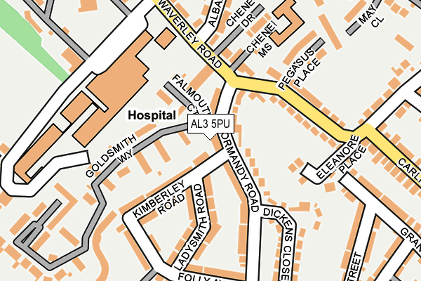 AL3 5PU map - OS OpenMap – Local (Ordnance Survey)