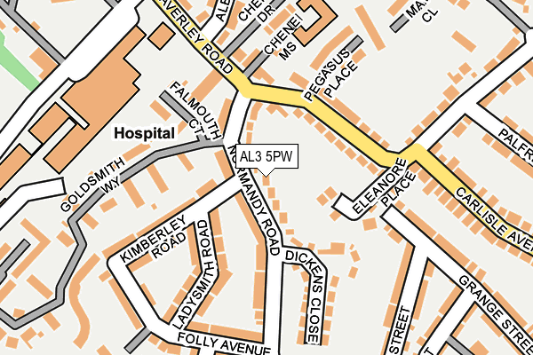 AL3 5PW map - OS OpenMap – Local (Ordnance Survey)