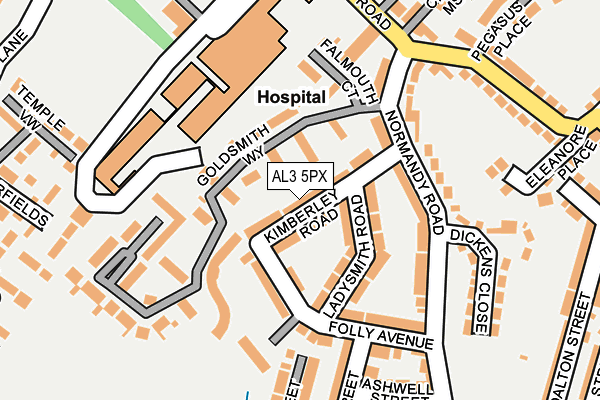 AL3 5PX map - OS OpenMap – Local (Ordnance Survey)
