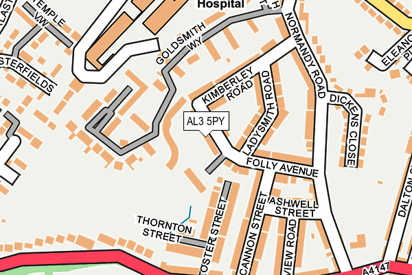 AL3 5PY map - OS OpenMap – Local (Ordnance Survey)