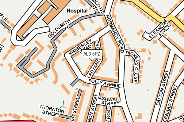 AL3 5PZ map - OS OpenMap – Local (Ordnance Survey)