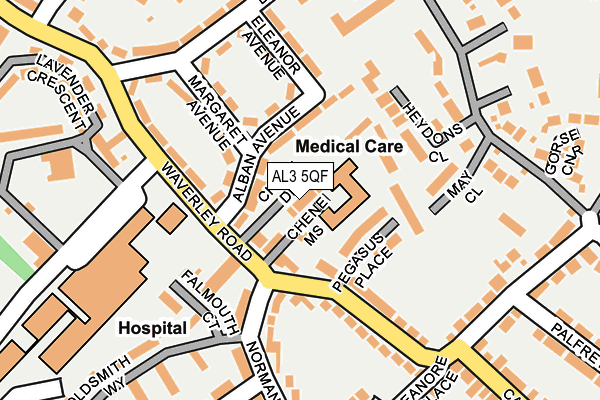 AL3 5QF map - OS OpenMap – Local (Ordnance Survey)
